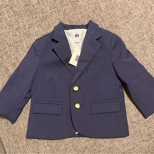 NWT Janie & Jack Wool Suit Blazer Navy size 6-12 months
